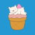Strawberry Happy Polar Bear Ice Cream Cone tiny thumbnail