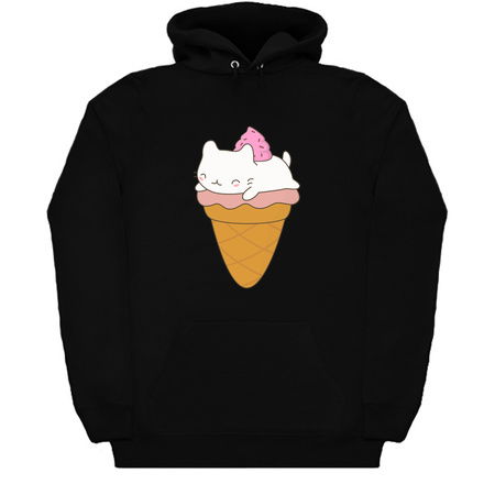 Pink Kitten on a ice cream cone is kawaii tiny thumbnail