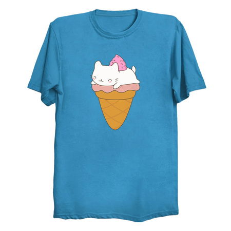 Pink Kitten on a ice cream cone is kawaii tiny thumbnail