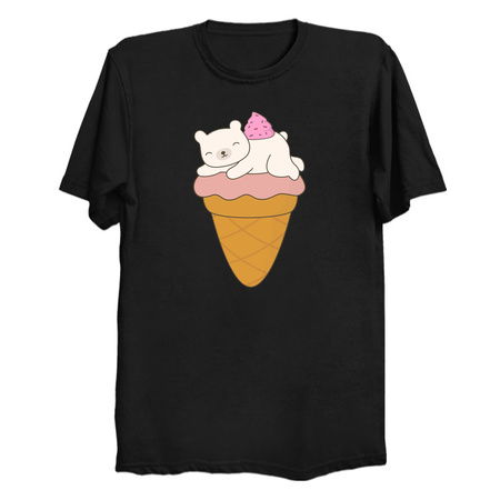 Sleepy Polar Bear Ice Cream Cone Is Kawaii tiny thumbnail