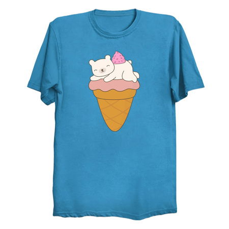 Sleepy Polar Bear Ice Cream Cone Is Kawaii tiny thumbnail