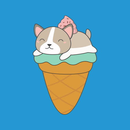 Dog ice cream sales cone