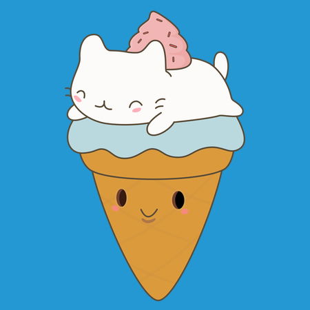 Cat ice outlet cream cone shirt