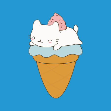 Delicious Kitten Cat On Ice Cream Cone NeatoShop