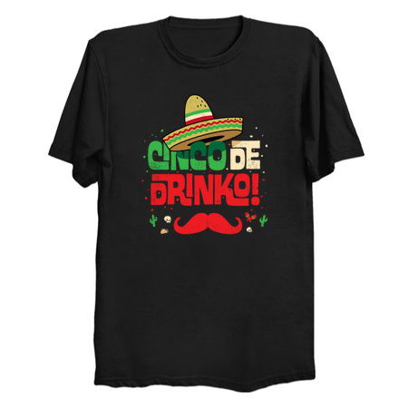 Cinco de Mayo Shirt Funny Mexican Cinco de Drinko Moustache Shirt tiny thumbnail