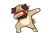 Dabbing Pug Funny Shirt Hip Hop Dabbin II tiny thumbnail