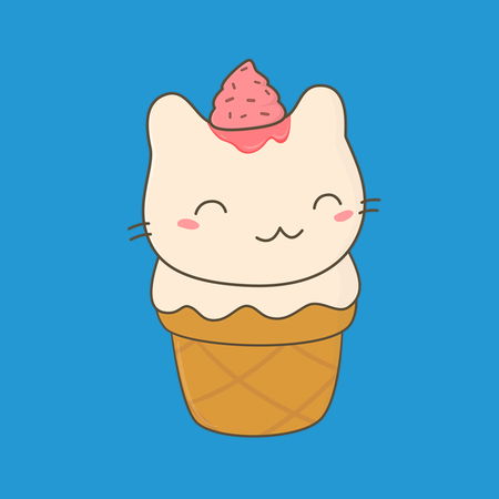 Delectable Kawaii Cute Cat Ice Cream - NeatoShop