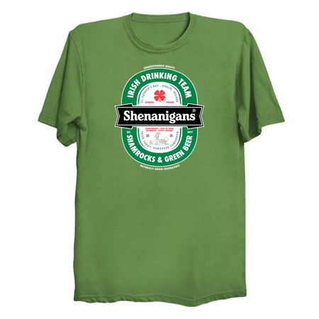 Saint Patrick's Day Shenanigans Beer Label tiny thumbnail