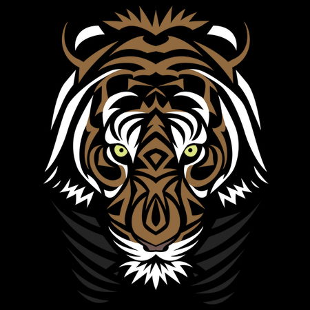 Tribal Tiger Face Neatoshop Tribal Tiger Face Neatoshop