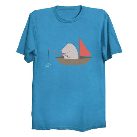 Hippo is being cute fishing at summer lake house tiny thumbnail