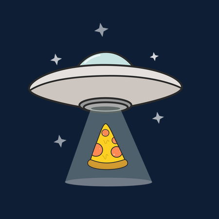 Foodie Ufo Pizza Abduction Neatoshop
