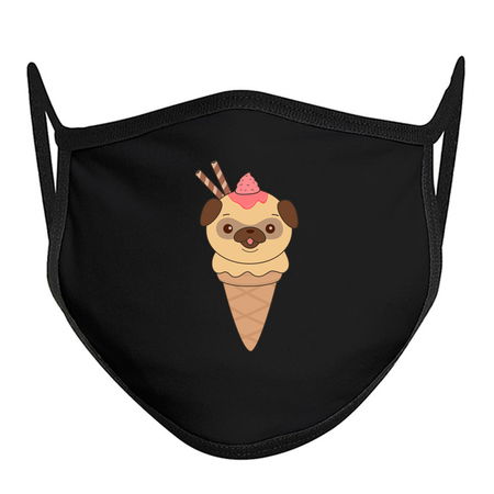 Pug Ice Cream Cone Is Kawaii Cute tiny thumbnail