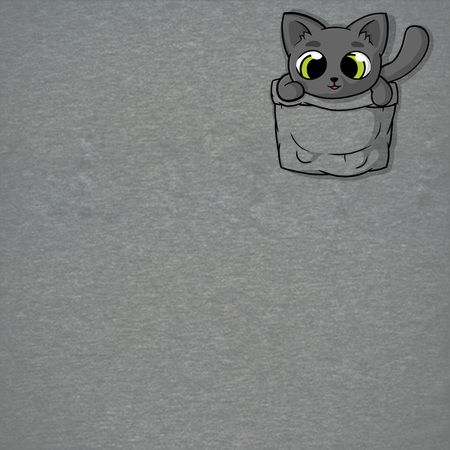 Cute Black Pocket Cat Neatoshop