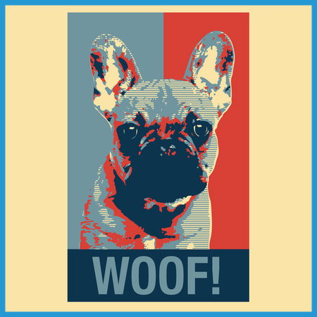 French Bulldog Obama Hope Poster Style Neatoshop