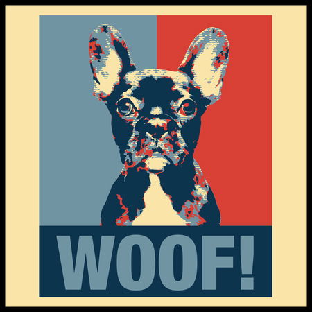 French Bulldog Obama Hope Poster Style Version2 Neatoshop