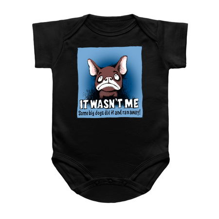 French Bulldog Cartoon - Some Big Dogs Did It and Ran Away tiny thumbnail