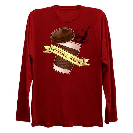 Caffeine Junkie Shirt - Coffee Addict Design for Waking up and Breakfast tiny thumbnail
