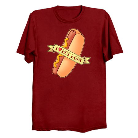 I love Hot Dogs - Tasty Fast Food Design ft a yummy sausage in a bun tiny thumbnail