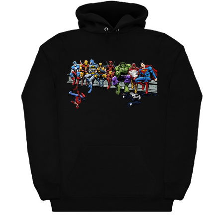 Marvel and DC Superheroes Lunch Atop A Skyscraper (cut out) tiny thumbnail