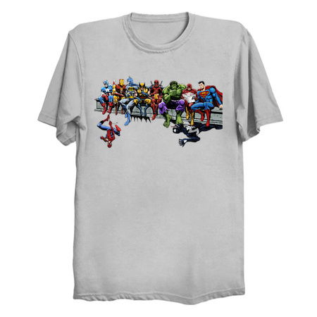 Marvel and DC Superheroes Lunch Atop A Skyscraper (cut out) tiny thumbnail