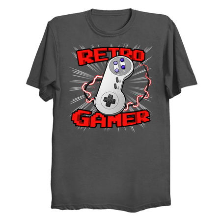 Retro Gamer 16-bit Gamepad Vintage Pixel SNES Version tiny thumbnail