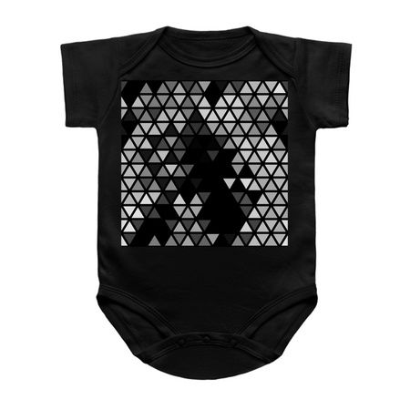 Geometric Fractal Triangles Black Noir tiny thumbnail