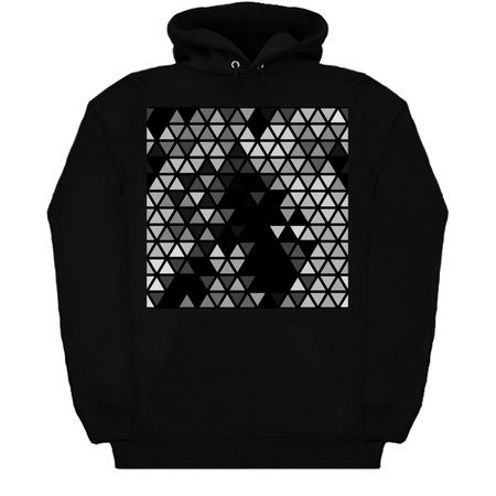 Geometric Fractal Triangles Black Noir tiny thumbnail