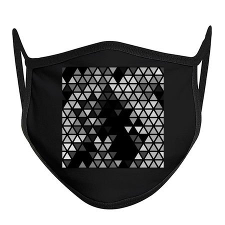 Geometric Fractal Triangles Black Noir tiny thumbnail