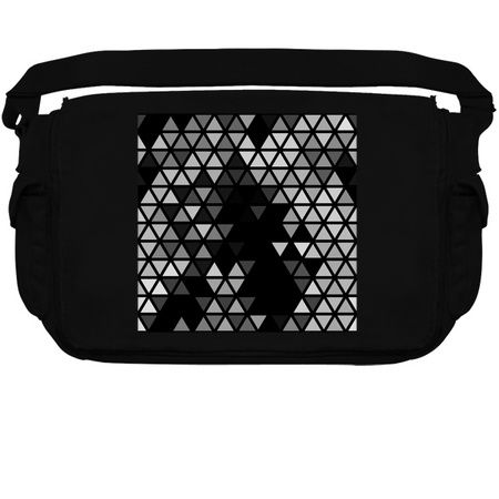 Geometric Fractal Triangles Black Noir tiny thumbnail