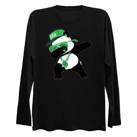 Dabbing Panda Funny Shirt Dab Hip Hop Green tiny thumbnail