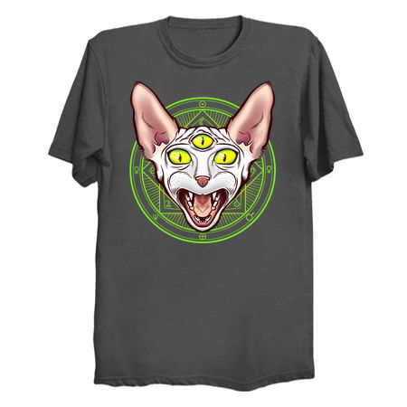 Occult Sphinx Cat - Feline Pagan? Kitten & Planetary Symbols tiny thumbnail