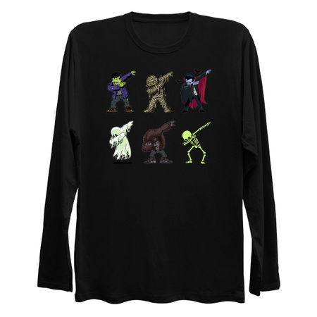 Dabbing Halloween Creatures Skeleton Zombie Dab tiny thumbnail