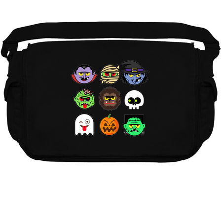 MONSTER FACES Halloween Emoji Shirt Skeleton Dracula Costume tiny thumbnail