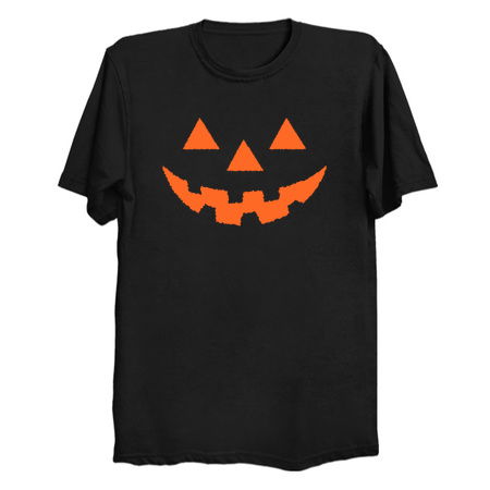 Jack O' Lantern Pumpkin Face ORANGE Halloween Costume TShirt - NeatoShop