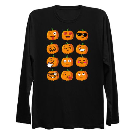 Pumpkin Emoji Faces T-Shirt Emoji Halloween Costume 2 tiny thumbnail