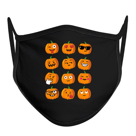 Pumpkin Emoji Faces T-Shirt Emoji Halloween Costume 2 tiny thumbnail