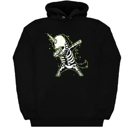 Dabbing Unicorn Skeleton Shirt Dab Hip Hop X-Ray Glow Effect 2 tiny thumbnail