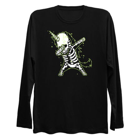 Dabbing Unicorn Skeleton Shirt Dab Hip Hop X-Ray Glow Effect 2 tiny thumbnail