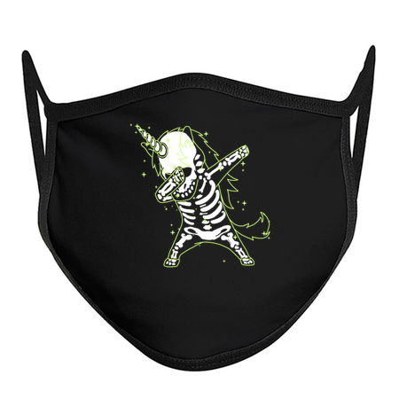 Dabbing Unicorn Skeleton Shirt Dab Hip Hop X-Ray Glow Effect 2 tiny thumbnail