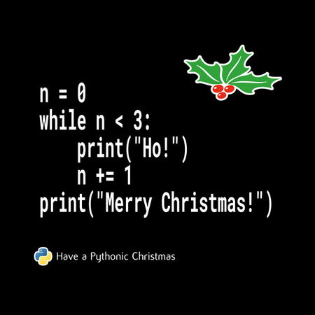 Christmas Python Code Ideas Ho! Ho! Ho! - Merry Christmas - Python Geek Design - NeatoShop