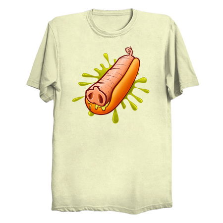Yucky Fast Food Hot Dog Shirt - It's what's inside that counts tiny thumbnail