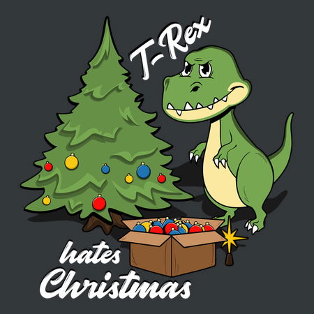 T rex hates christmas Clearance