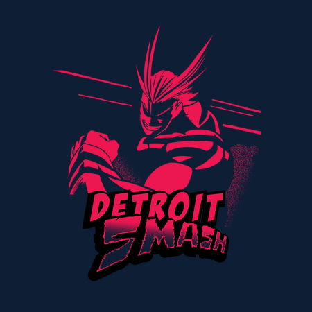 All Might Detroit Smash Red Neatoshop