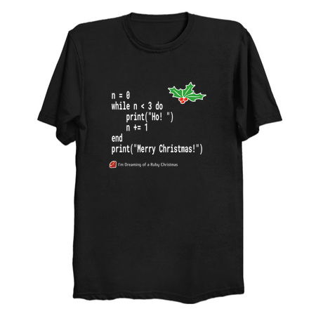 Ho! Ho! Ho! - Merry Christmas - Ruby Geek Design tiny thumbnail