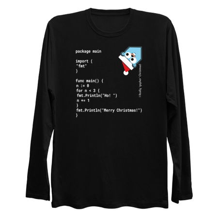 Ho! Ho! Ho! - Merry Christmas - Go / Golang Design tiny thumbnail