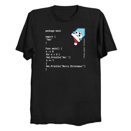 Ho! Ho! Ho! - Merry Christmas - Go / Golang Design tiny thumbnail