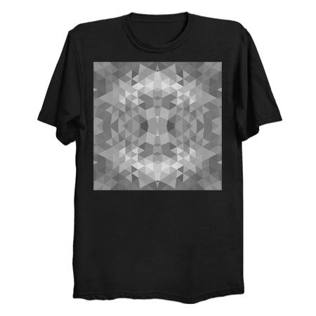 Black and White Fractal Geometric Pattern tiny thumbnail