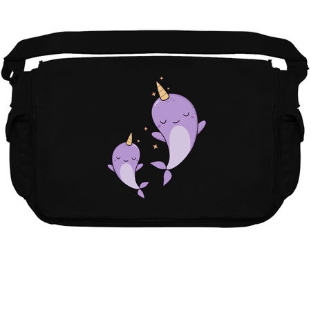 Whimsically Kawaii Cute Narwhals in Ocean tiny thumbnail