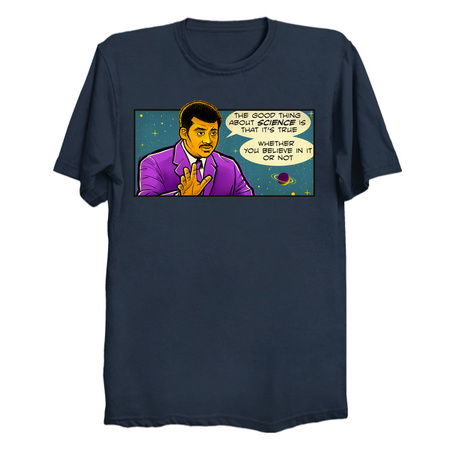 Inspirational Science Quote - Nerdy Neil deGrasse Tyson "The Good Thing About Science" tiny thumbnail