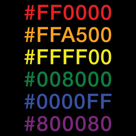 Lgbt Theme Color Code LGBTHTML - NeatoShop
